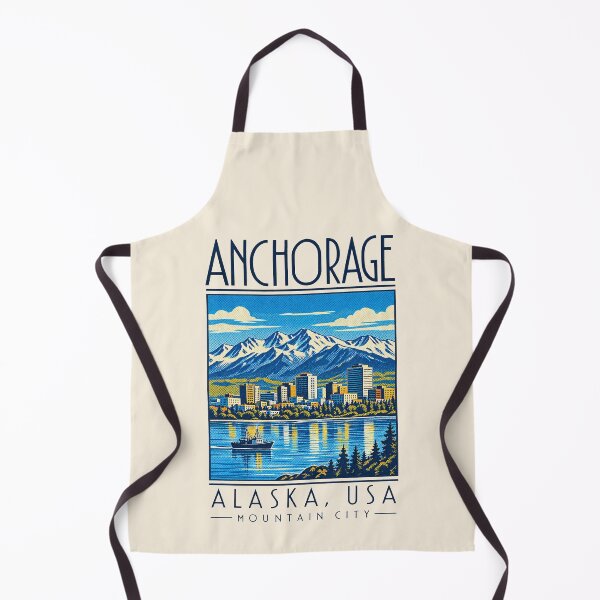 Aperçu de l'œuvre Anchorage, États-Unis [Illustration vintage] créée et vendue par elektronen.