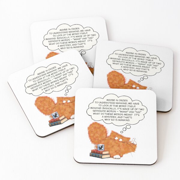 Item preview, Funny Cat Quote – Mankind Wordplay designed and sold by TrueWoven Studio.