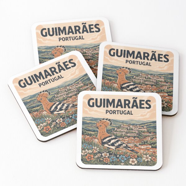 Item preview, Guimarães Portugal: Eurasian Hoopoe and Medieval Castle designed and sold by CircinusStore.