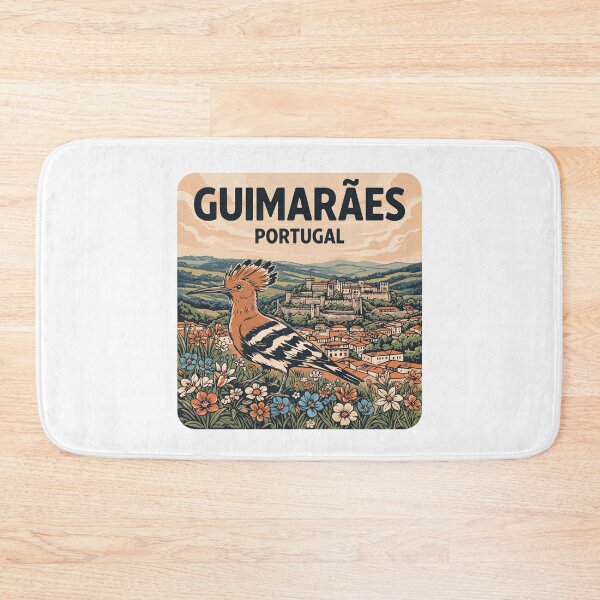 Item preview, Guimarães Portugal: Eurasian Hoopoe and Medieval Castle designed and sold by CircinusStore.