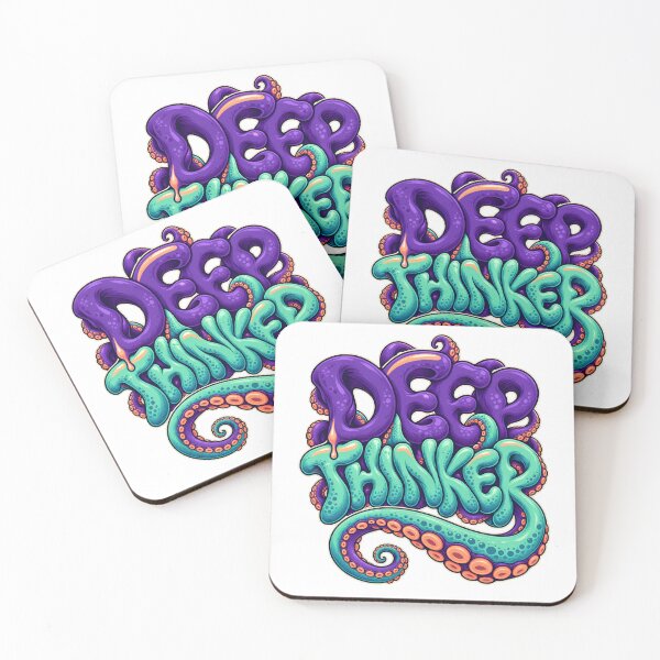 Item preview, H. P. Lovecraft: Deep Thinker Tentacle Letters designed and sold by Fenay Designs.