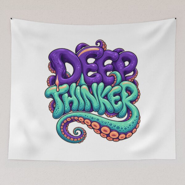 Item preview, H. P. Lovecraft: Deep Thinker Tentacle Letters designed and sold by Fenay Designs.
