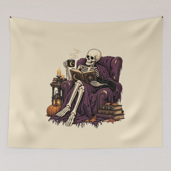 Item preview, Skeleton Book Lover Halloween Gothic Reader Gift designed and sold by Corvoria.