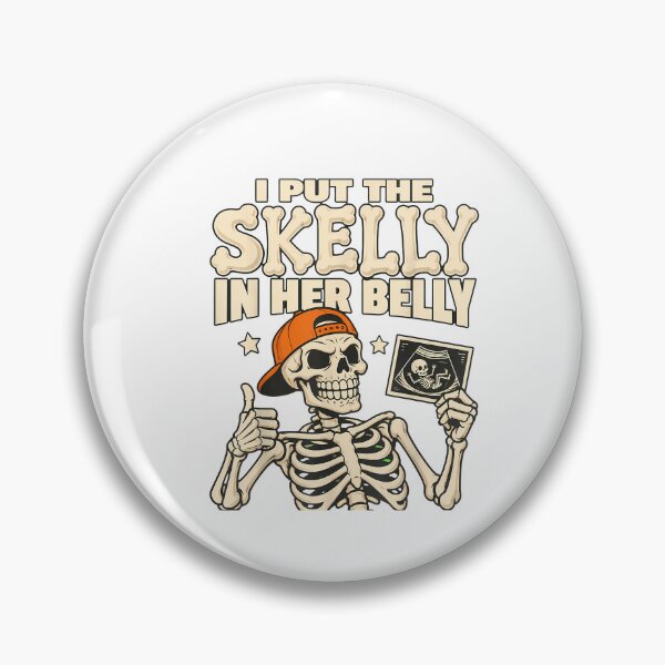 Item preview, Skelly In My Belly Skeleton Dad Halloween Pregnancy For Men designed and sold by HollienHittner.
