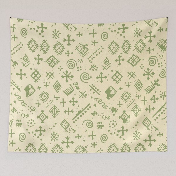 Item preview, Traditional Bogolan - Sage Green designed and sold by Wolagno.
