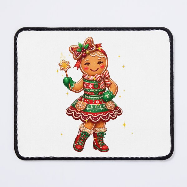 Item preview, Adorable Christmas Gingerbread Girl with Magic Wand - Christmas Images designed and sold by VibranPalette.