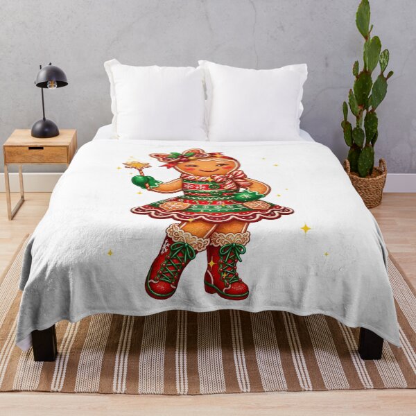 Item preview, Adorable Christmas Gingerbread Girl with Magic Wand - Christmas Images designed and sold by VibranPalette.