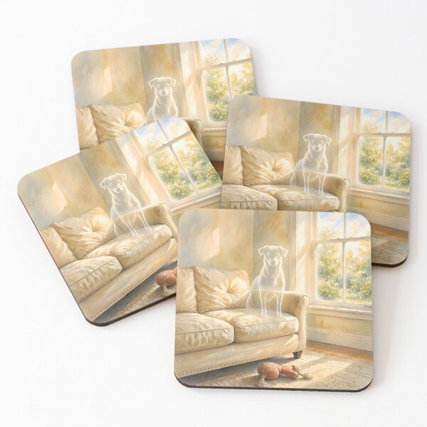 Item preview, Ghost Dog on Cozy Sofa designed and sold by Sybille-Yates.