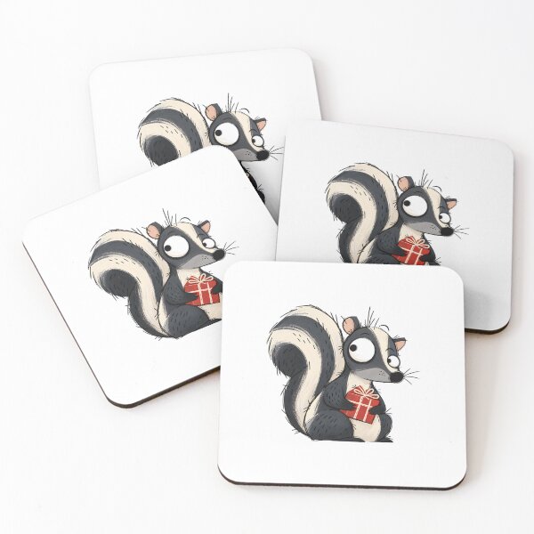 Item preview, Skunk Hugging a Christmas Parcel designed and sold by The-Art-of-D.