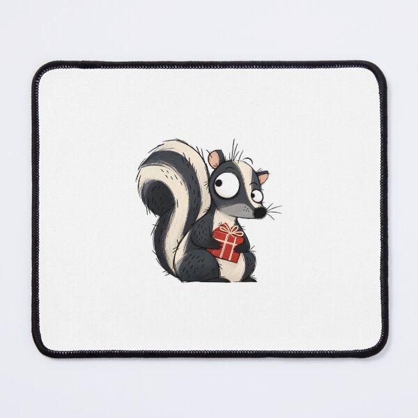 Item preview, Skunk Hugging a Christmas Parcel designed and sold by The-Art-of-D.