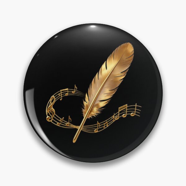 Item preview, Solenne Gold Feathers and Musical Notes designed and sold by Solenne Music.