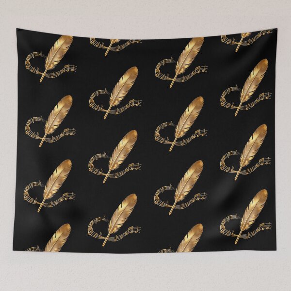 Item preview, Solenne Gold Feathers and Musical Notes designed and sold by Solenne Music.