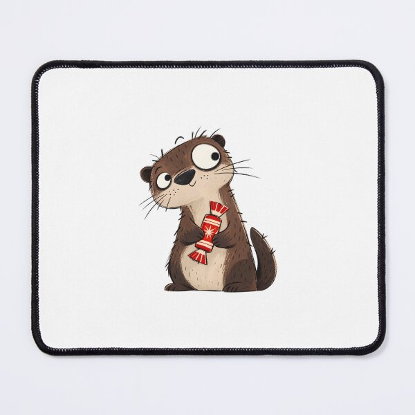 Item preview, Otter Clutching a Christmas Cracker designed and sold by The-Art-of-D.