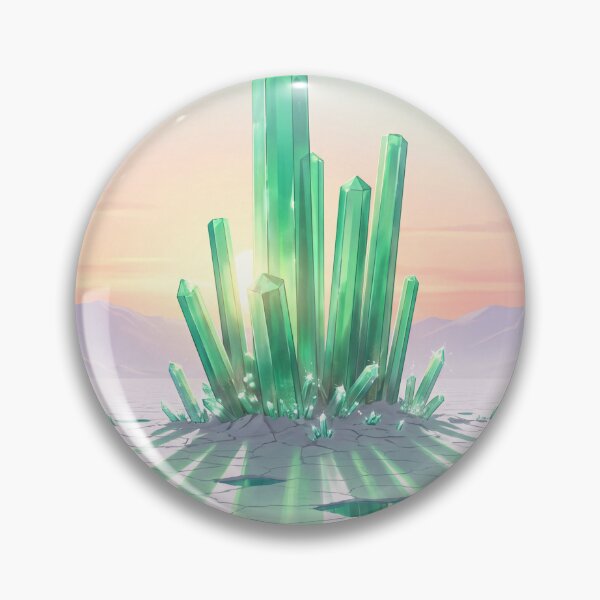 Item preview, Emerald Crystal Spires on Alien Salt Flat Sci-Fi Planet Sunrise designed and sold by Islaelswhere.