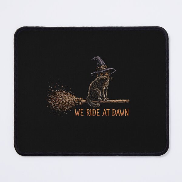 Item preview, Vintage Witch Cat on Broomstick - We Ride At Dawn designed and sold by Designart68.