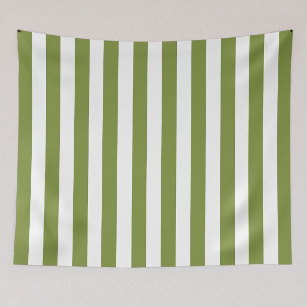 Item preview, Olive green and white vertical stripes pattern designed and sold by RishabhArts1.