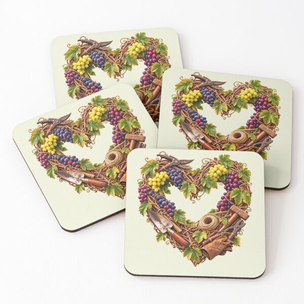 Item preview, Vintage Harvest Heart - Grapes and Antique Treasures designed and sold by CzipipitoStudio.