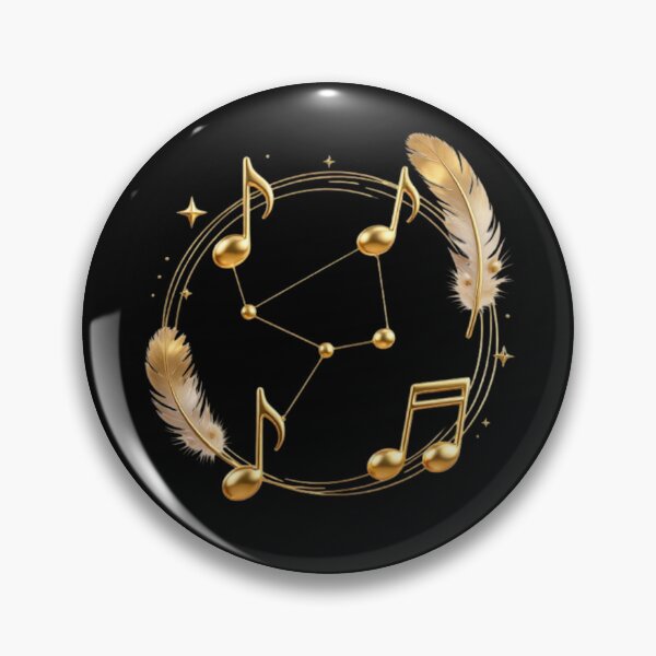 Item preview, Solenne Gold Feathers and Musical Notes designed and sold by Solenne Music.