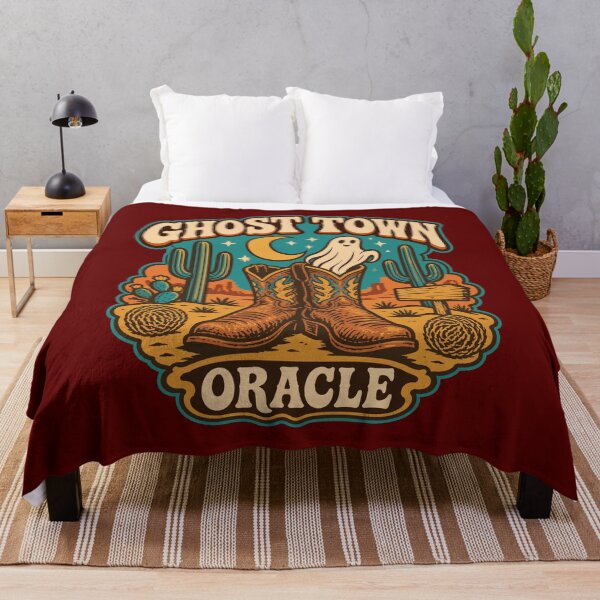 Item preview, Ghost Town Oracle - Retro Western Cowboy Halloween Ghost designed and sold by Far Out Goods.
