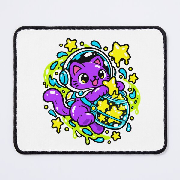 Item preview, Meteor Surfing Cat Neon Space Adventure designed and sold by Thai Vibe Studio.