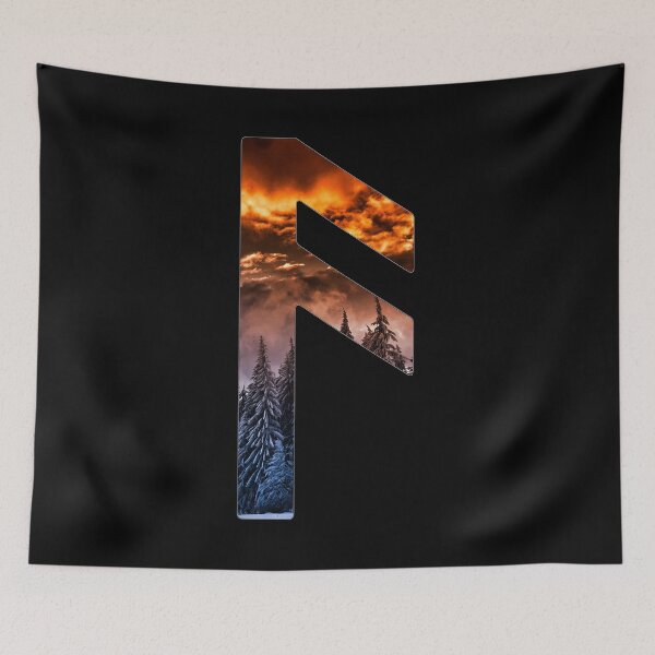 Item preview, Ansuz Rune – Snowy Nordic Forest designed and sold by Faust-ART.