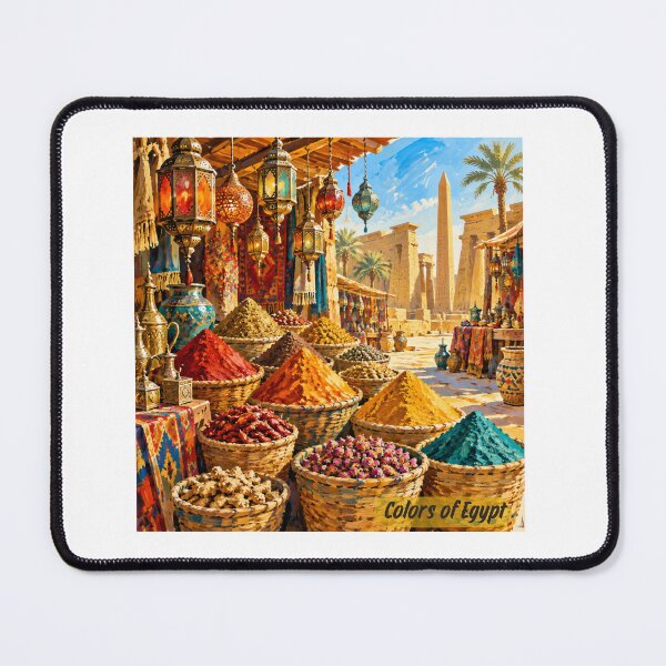 Item preview, Colors of Egypt Market Spices Art Print designed and sold by KaBaRen.