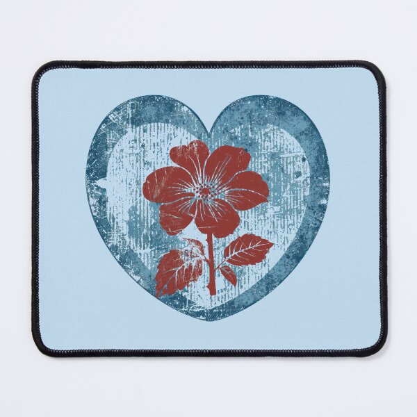Item preview, Distressed Heart with Flower designed and sold by cbfineart.