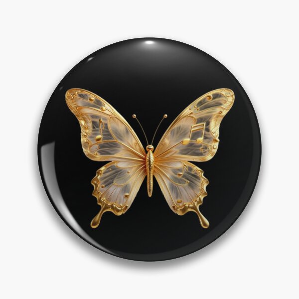 Item preview, Solenne Gold Butterfly and Musical Notes designed and sold by Solenne Music.