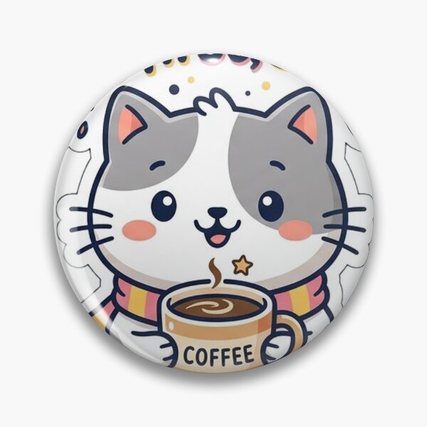 Item preview, But First Coffee Cat designed and sold by OddLittleGoods.