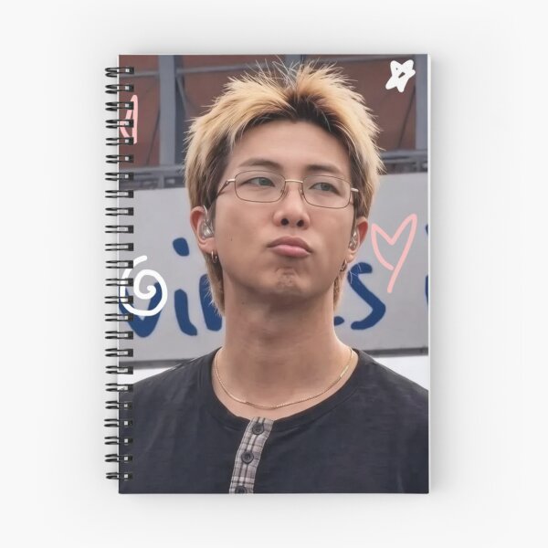 Item preview, RM Kim Namjoon Blonde Hair Glasses Cute Aesthetic BTS designed and sold by MdeMaria04.