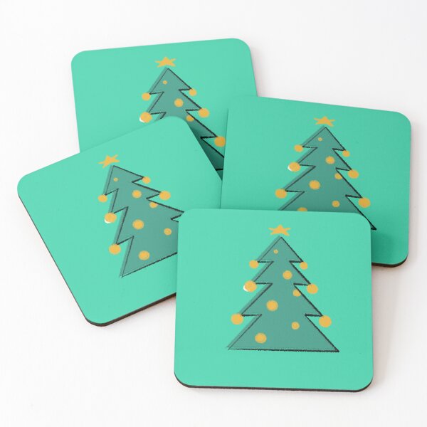 Item preview, Hand drawn Christmas Tree on Green background designed and sold by CocoRand.
