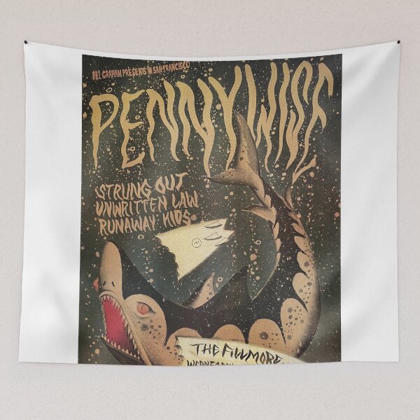 Item preview, Pennywise Punk Music Original Custom Vintage Music Band Tee Unique Poster Wall Art designed and sold by Cool Robot Bro..