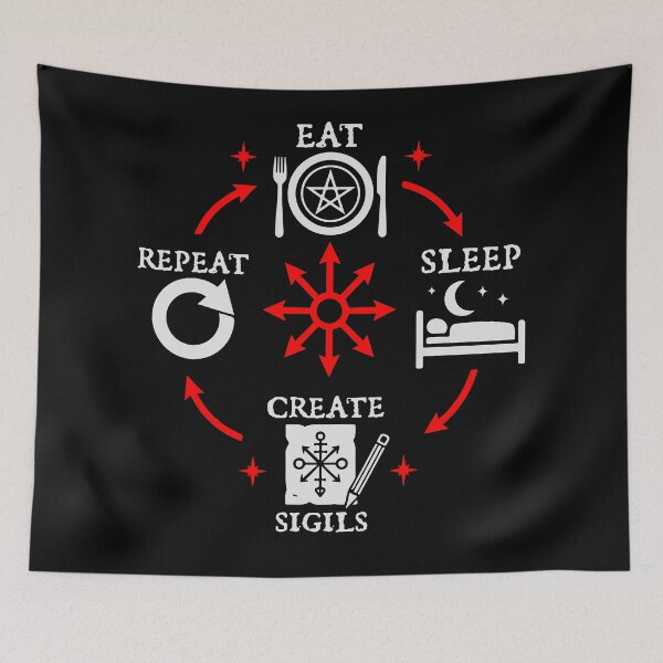 Item preview, Eat Sleep Create Sigils Repeat - Chaos Magick designed and sold by R-A Designs.