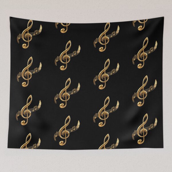 Item preview,  Solenne Gold Feathers, Treble Clef and Musical Notes designed and sold by Solenne Music.