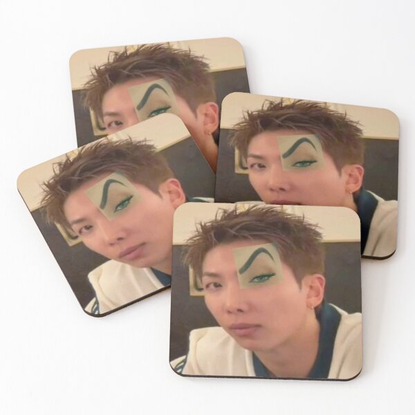 Item preview, RM Raised Eyebrow Meme BTS Kim Namjoon Funny Edit designed and sold by MdeMaria04.