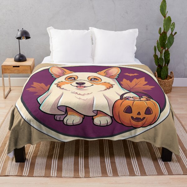 Item preview, Corgi In A Ghost Sheet Costume designed and sold by ELmestka.