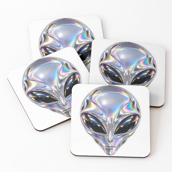 Item preview, Iridescent Chrome Alien Head designed and sold by Pocket Mood Studio.