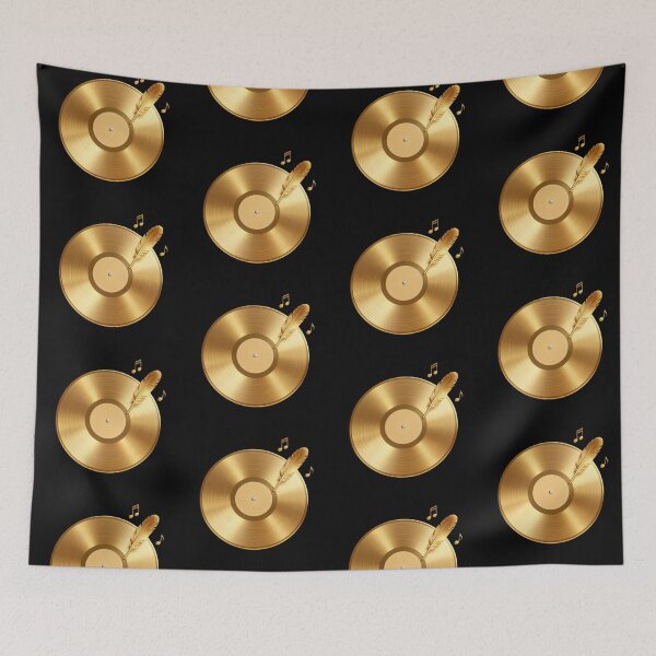 Item preview, Solenne Gold Record, Feathers and Musical Notes designed and sold by Solenne Music.