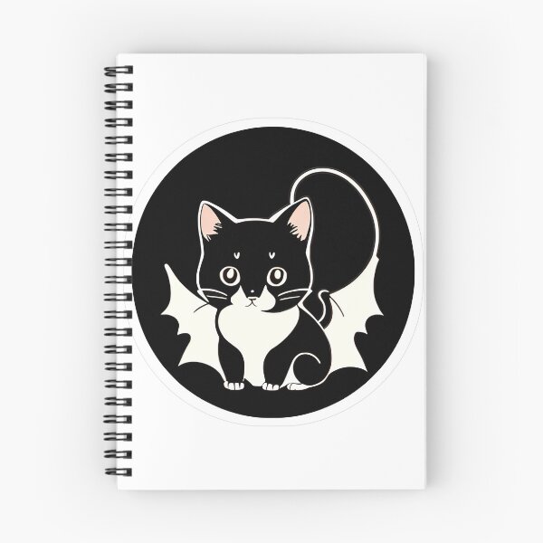 Item preview, Black Cat with Bat Wings in Circle designed and sold by For-Cat Studio.
