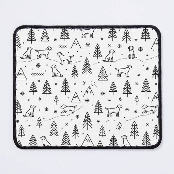 Item preview, Nordic Pattern of Dogs in the Forest: Minimalist Line Art Style designed and sold by Goodthingstree.