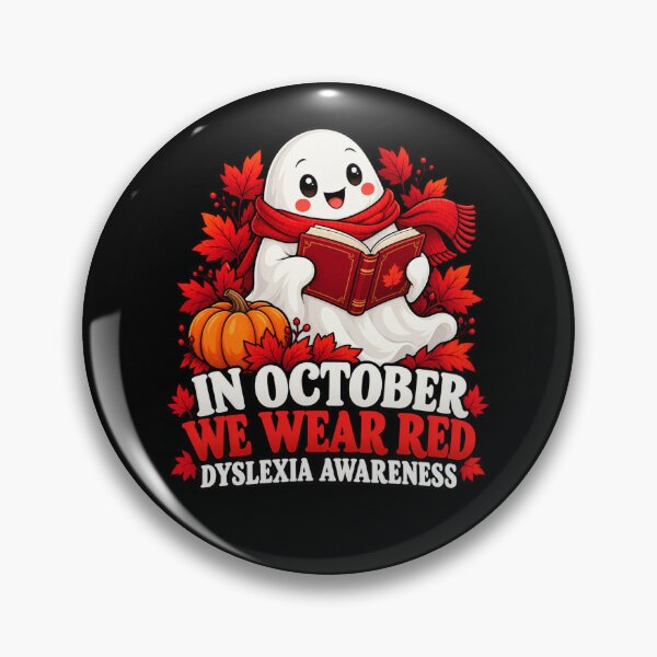 Item preview, Dyslexia Awareness Ghost Reads in Red designed and sold by ROUX-ART.