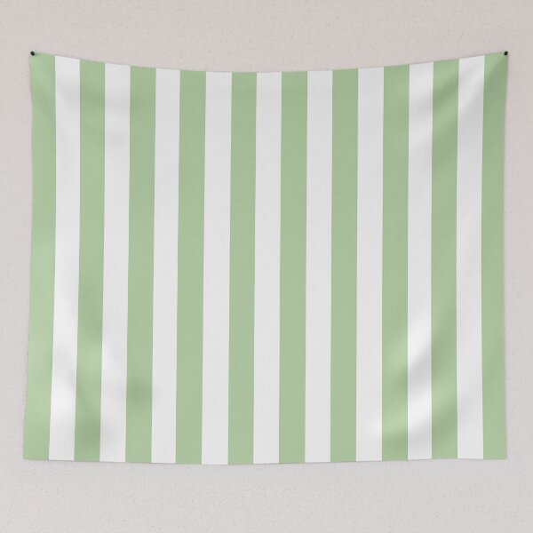 Item preview, Sage and white vertical candy stripes pattern designed and sold by RishabhArts1.
