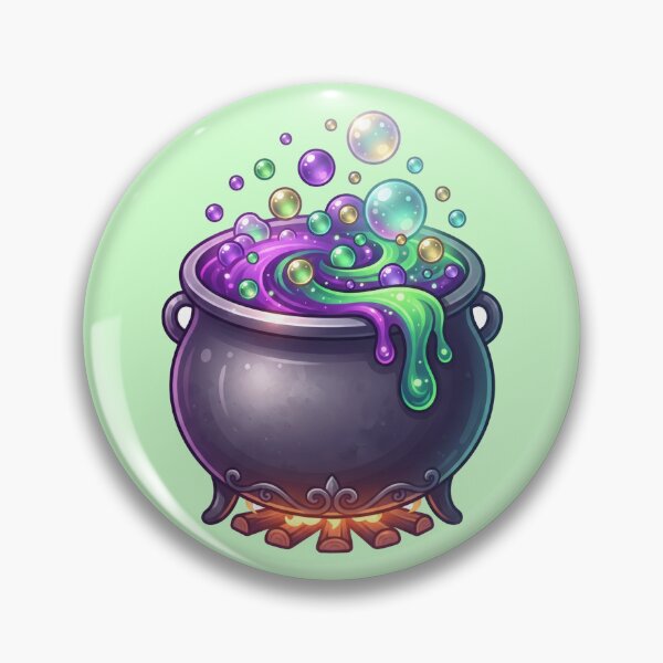 Item preview, Magical Boiling Potion Cauldron Halloween Art designed and sold by Fine-Arts-Lab.