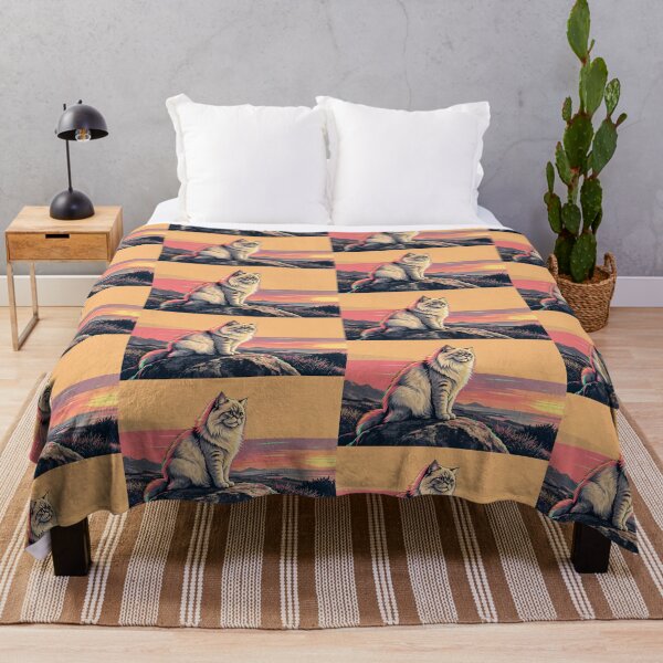 Item preview, Himalayan Cat Sunset Synthwave Aesthetic Retro Pop Art designed and sold by Dogandesighn.