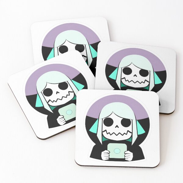 Item preview, Skull Face Character Holding Smartphone designed and sold by For-Cat Studio.