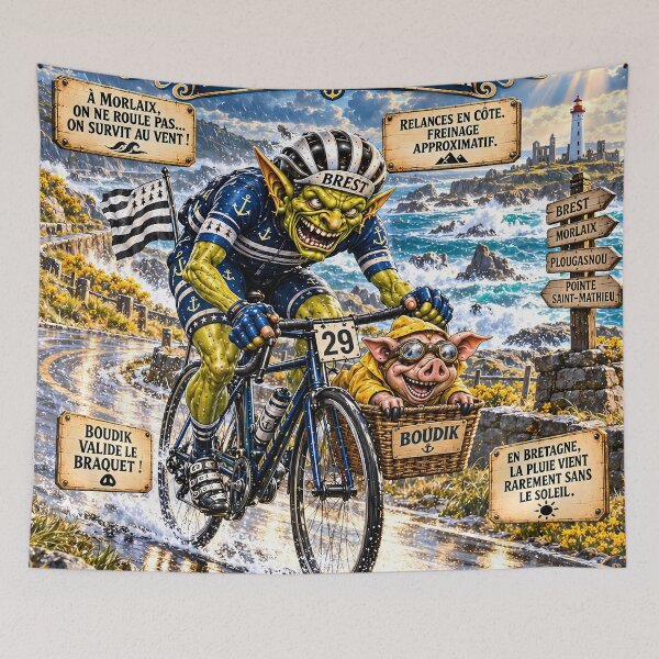 Item preview, Yann Krakennec – The Morlaix Derailleur | Breton Cyclist designed and sold by sirmarleyart.