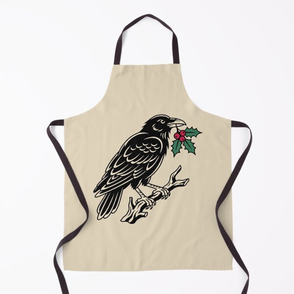 Item preview, Raven Holly Christmas Tattoo Flash designed and sold by Rariks.