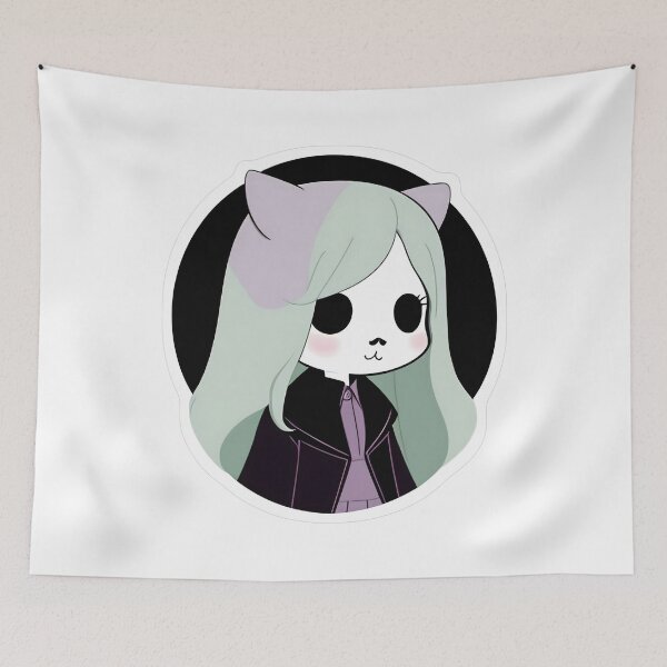 Item preview, Chibi Girl Green Hair Cat Ears Black Jacket designed and sold by For-Cat Studio.