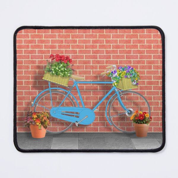 Item preview, bicycle with flowers designed and sold by ChimaHome.
