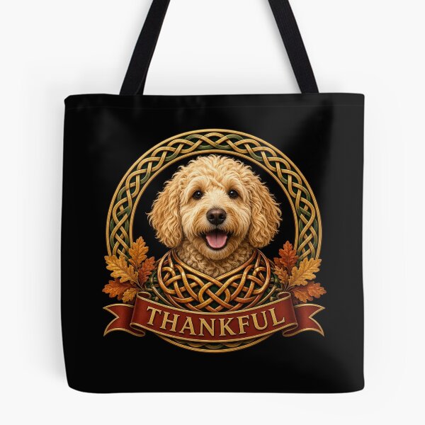Item preview, Thankful Goldendoodle Celtic Knot designed and sold by Freckled-Monkey.